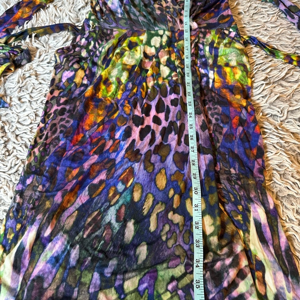 ROBERT GRAHAM Animal Print 100%
Silk Midi Dress Size Small V-Neck,Belted - Picture 15 of 15